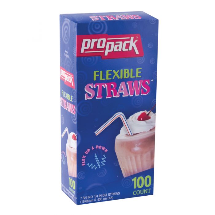 Straws Flexible 100 Ct. (12/cs)
