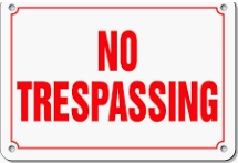 No Trespassing 7&quot; x 10&quot; (1/ea)
