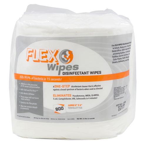 Flexwipes Disinfectant Gym  Wipes  800 Sheets (4/cs)