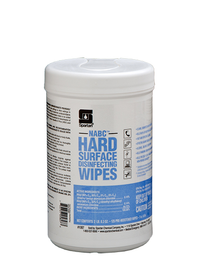 Spartan NABC Hard Surface  Disinfecting Wipes 125 Wipes 