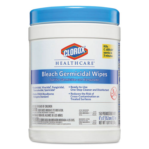 Wipes Germicidal Clorox Bleach  150ct 6/cs 30577