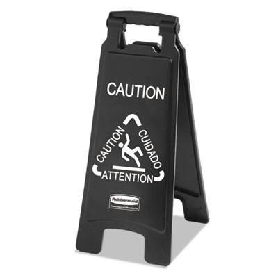 Executive 2-Sided Caution Sign  Black