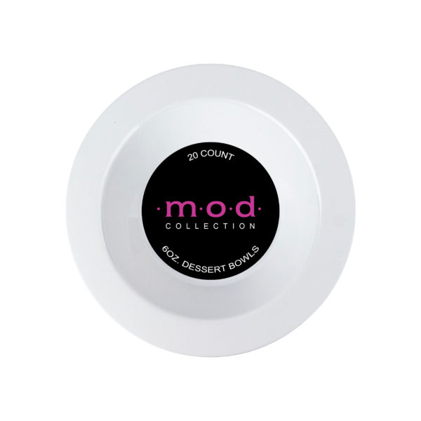 6 oz. Mod Round Collection  White Bowls 20 Pack (12/cs)