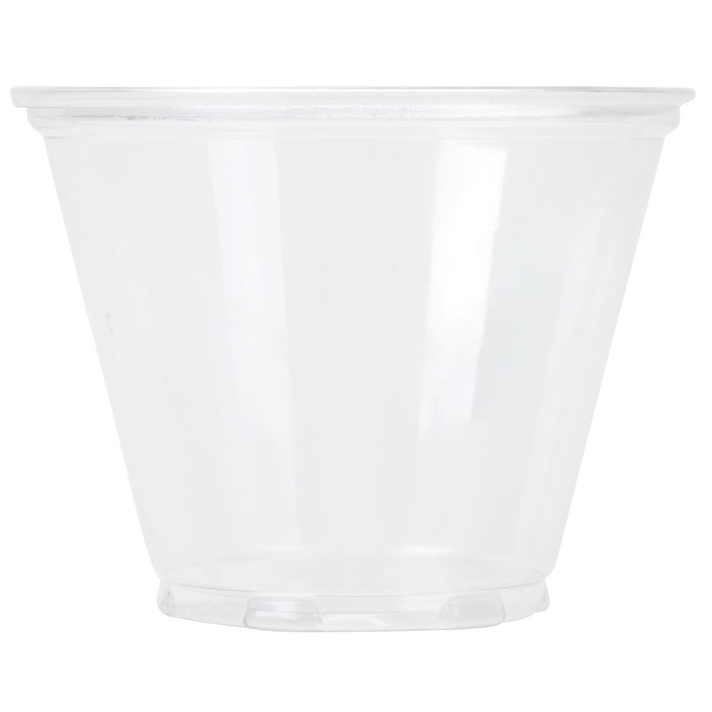 Cup Plastic Squat 9oz Clear  1m/cs Tp9r