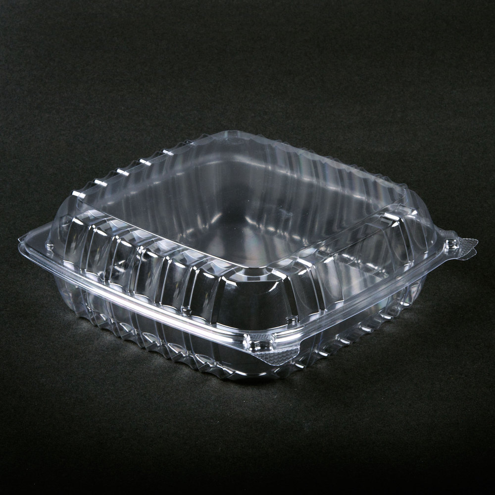 Container Plastic Hinged 9&quot;  Clearseal (200/cs)