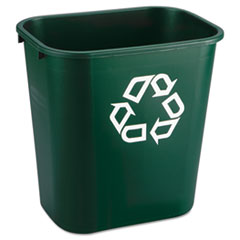 Med Rectangle WasteBasket 
Green (1/ea)