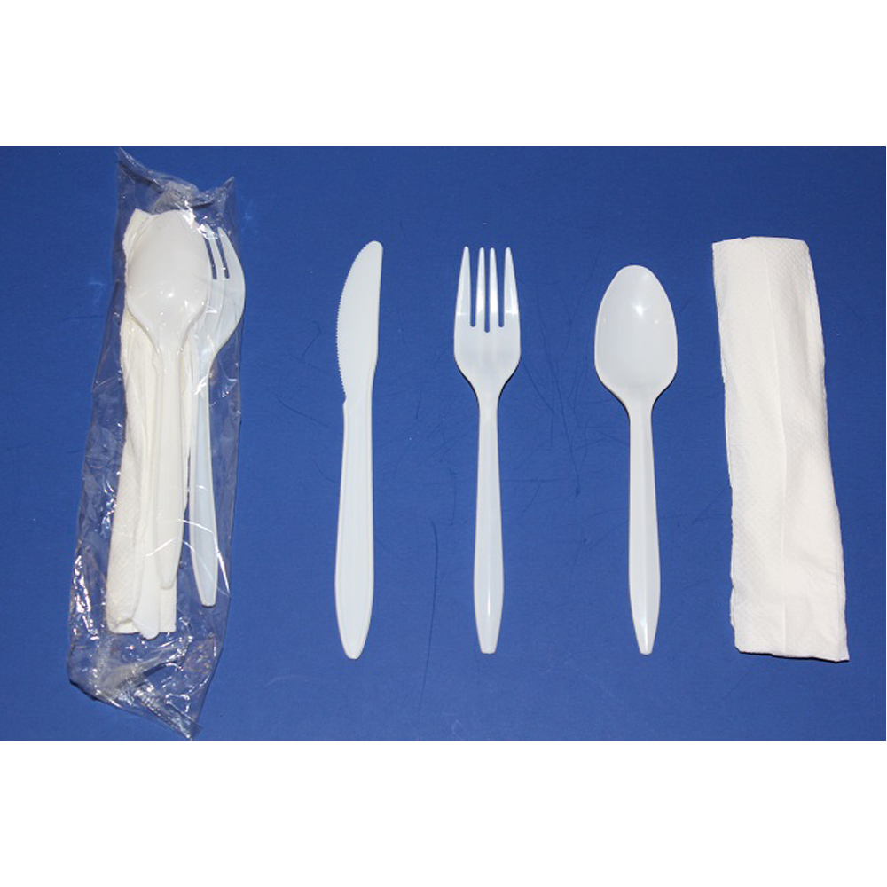 Cutlery Kit Wrapped Tsp,Frk,  Spn,Knf,Npk M/w 250/cs Mk251