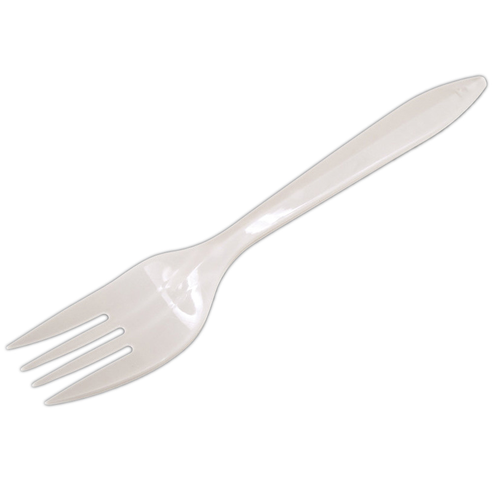 Fork Plastic M/w White 1m/cs  P1203w