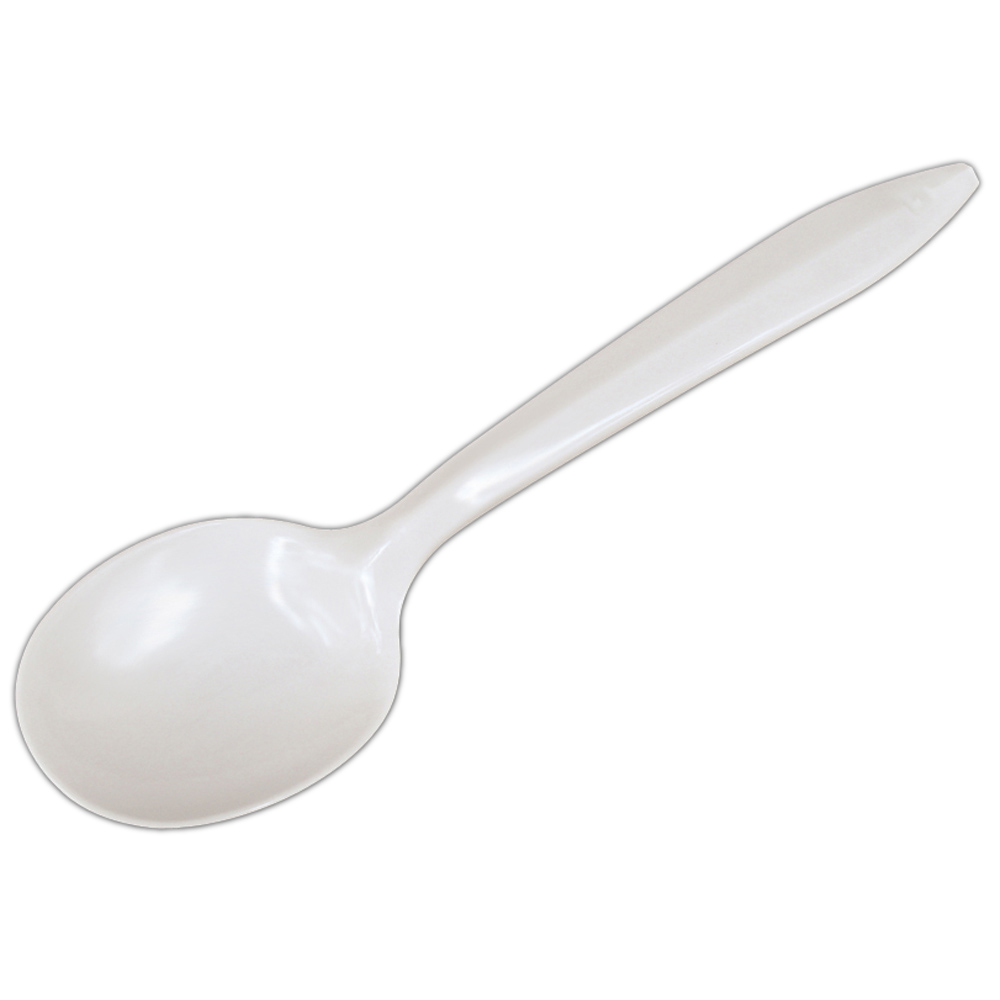 Spoon Soup Plastic M/w White  1000/cs P4203w