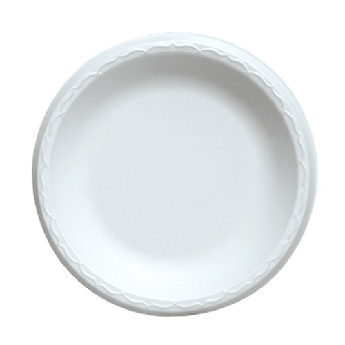 Plate Foam Non-laminated 9&quot;  White 500/cs 9pwcr
