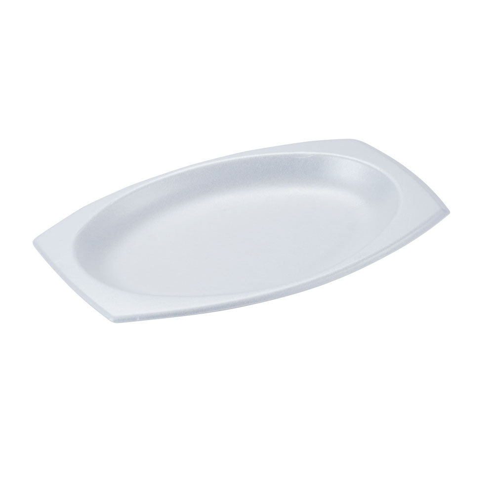 Platter Foam Laminated 9x7  Oval White 500/cs 9prwqr