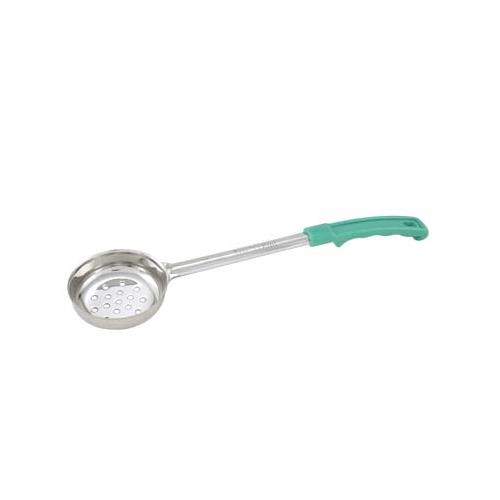 Ladoon S/s Perforated 4oz  Green Handle 1/ea Fpp-4