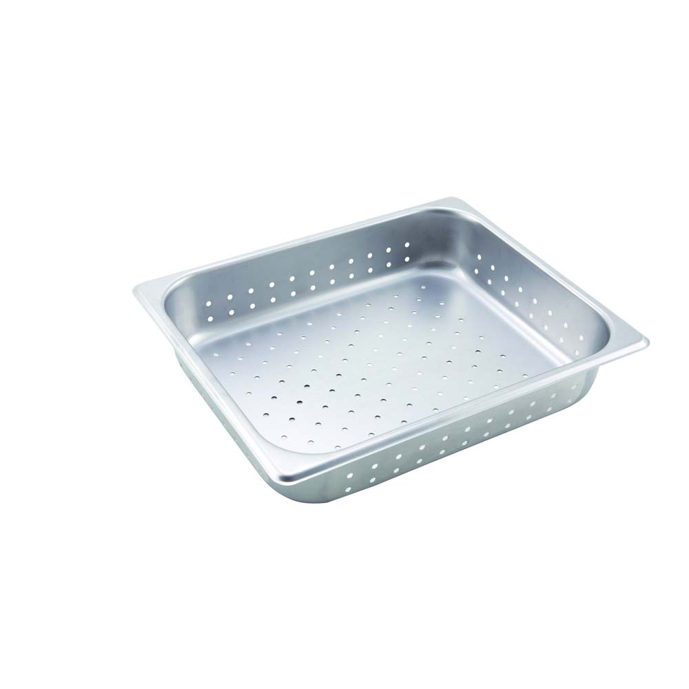Steam Table Pan 1/2 Size Perforated 2.5&quot; Deep S/s 1/ea