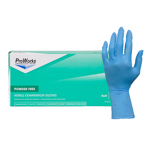 12&quot; Nitrile Exam 8 Mill Blue 
Gloves Large 50/bx (10/cs)