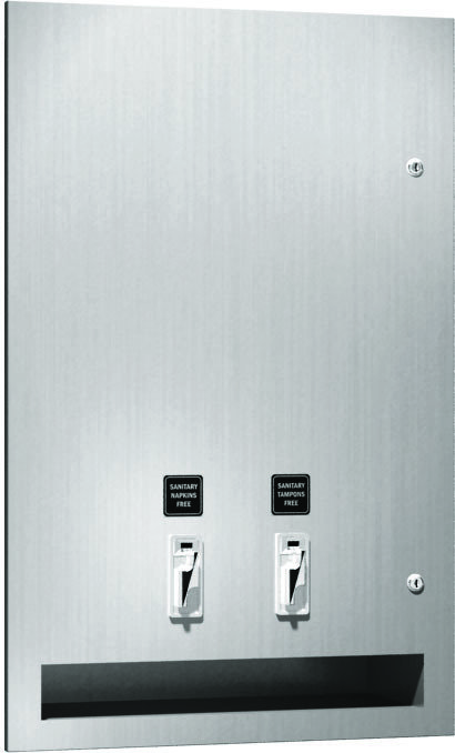 Simplicity Sanitary Napkin and  Tampon Dispenser Recessed Free