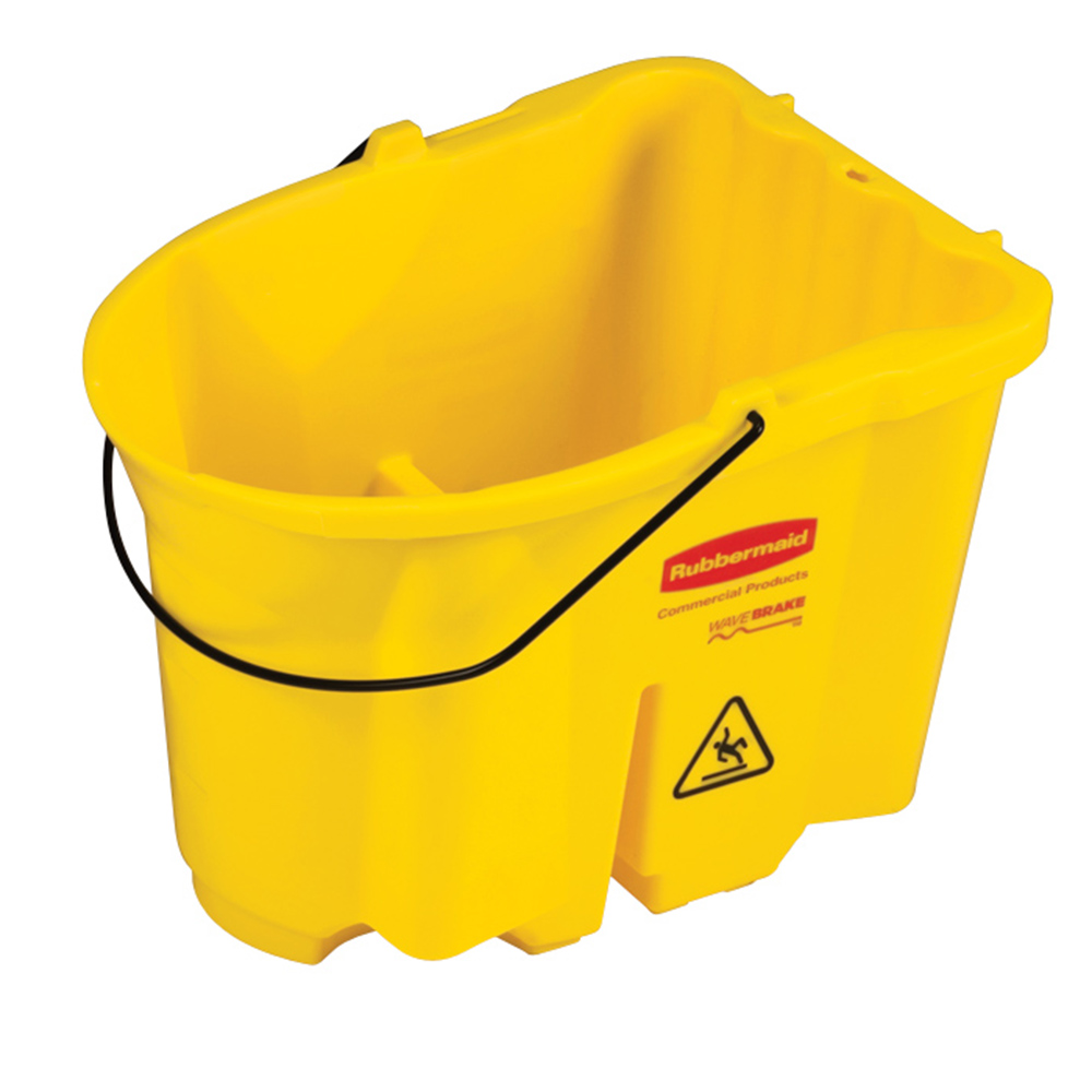 Bucket 35qt Wavebrake  W/o Casters Yellow 1/ea