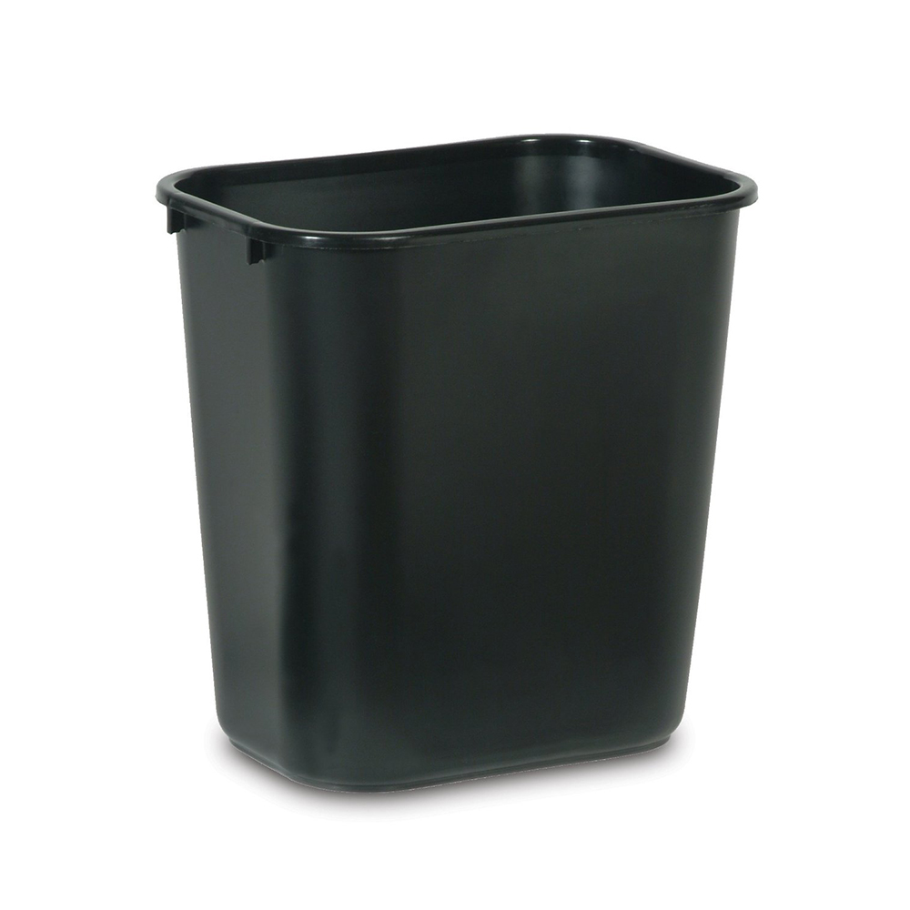 Wastebasket Medium 1/ea 28qt  Rubbermaid Black Fg295600bla