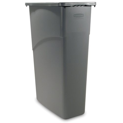 Wastebasket 23gal Slim Jim Gray 1/ea 