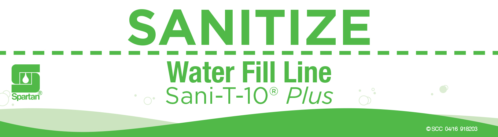 Spartan Sani T 10 3-Sink Fill  Line Sticker