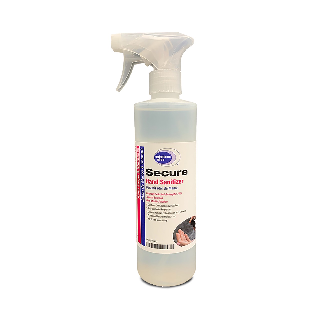 Secure Liquid Hand Sanitizer  16 oz Spray (12/cs)