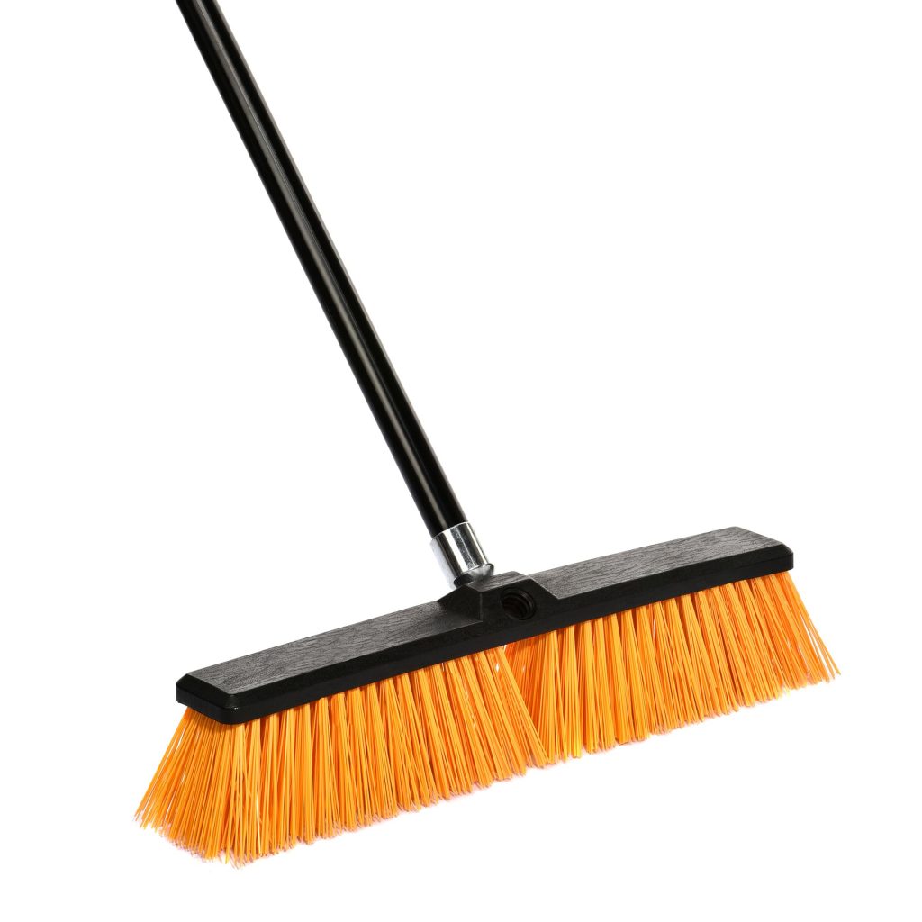 24&quot; Rough Surface Push Broom W/handle
