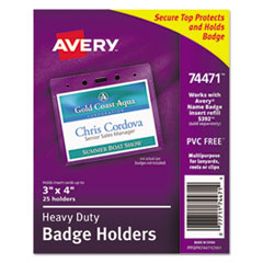 Secure Top Heavy-Duty Badge  Holders (25/pk)