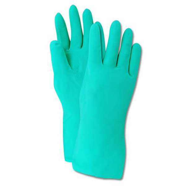 Green Nitrile Flock Lined Glove Xl (12/dz)