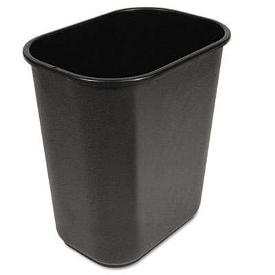 Soft-Sided Wastebasket, 28qt, Black