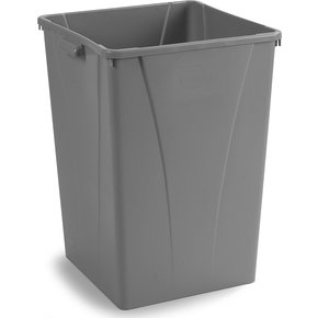 35 Gal Square Waste Receptacle  Gray