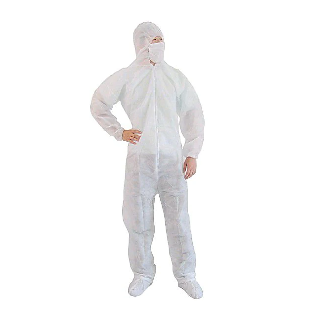 Coverall Elastic Ankles With  Hood&amp;Boots 2XL White (25/cs)