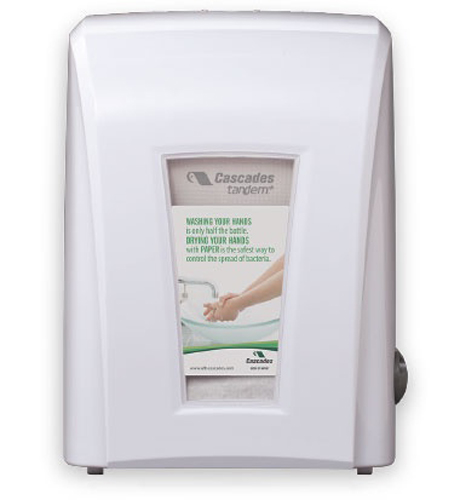 Dispenser Tandem Roll Towel No Touch 1/ea White C225