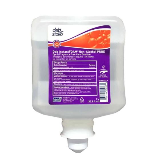 Deb InstantFOAM Non-Alcohol  Hand Sanitizer 1 L (6/cs)
