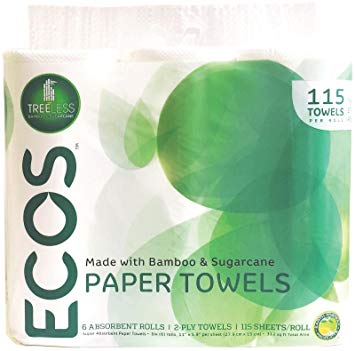 Ecos Treeless 2 Ply Paper Towels 115 Sheets (48/cs)