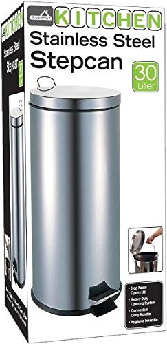 30 Liter Stainless Steel Step Can (1/ea)