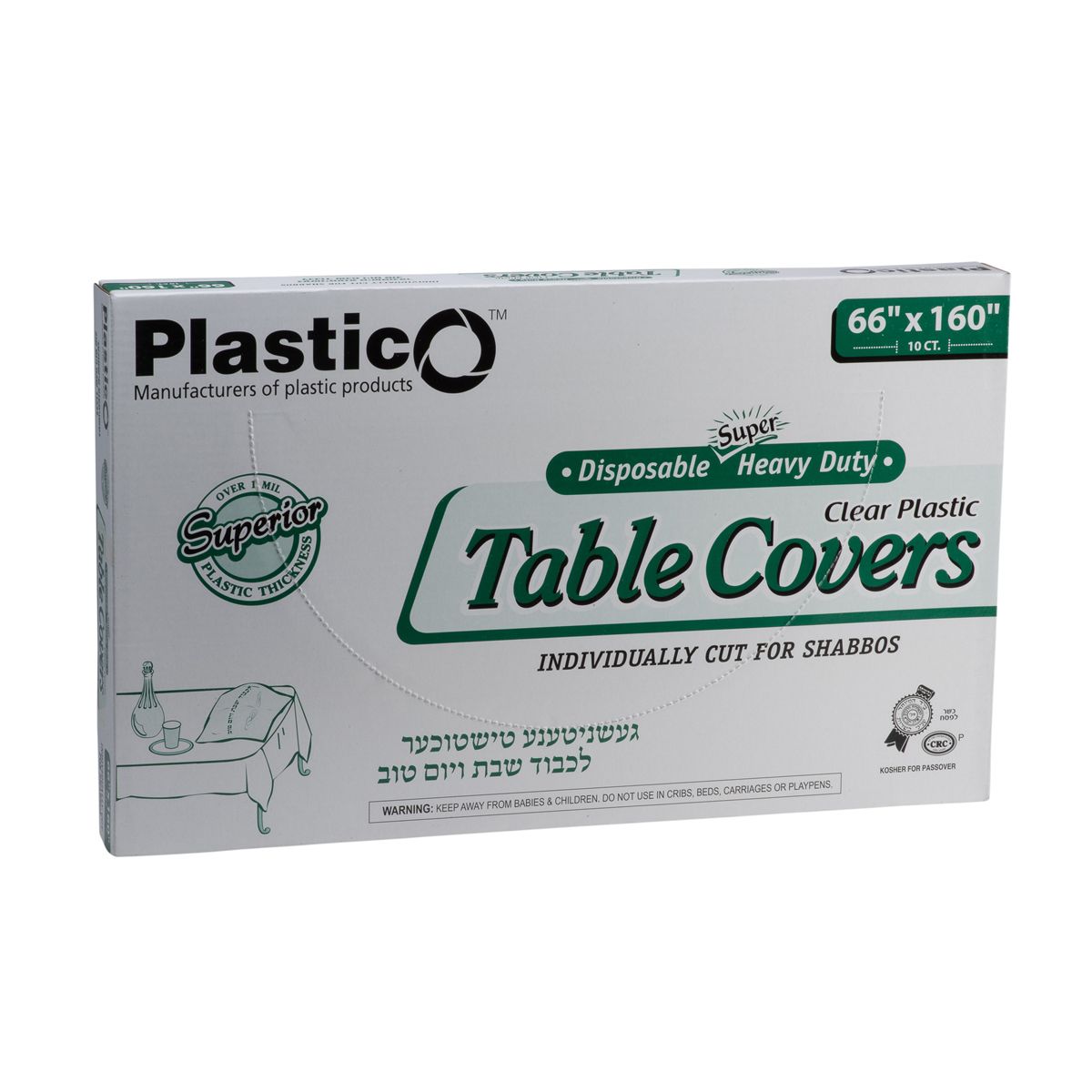 Plastico XH Clear Tablecloth 66x160 10 Count (10/cs)