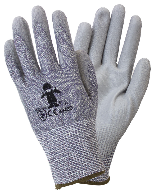 Poly Coated Cut Resistant Knit  Glove Gray X-LG (1/dz)