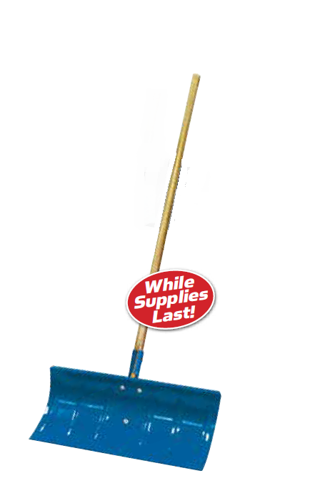 24 Snow Shovel/pusher Steel Blue (1/ea)