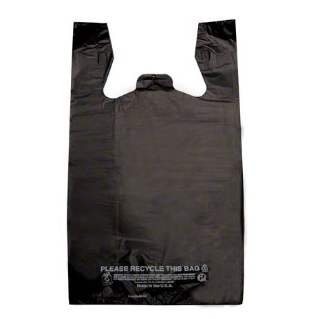 Black T-Shirt Shopping Bag 
(500/cs)