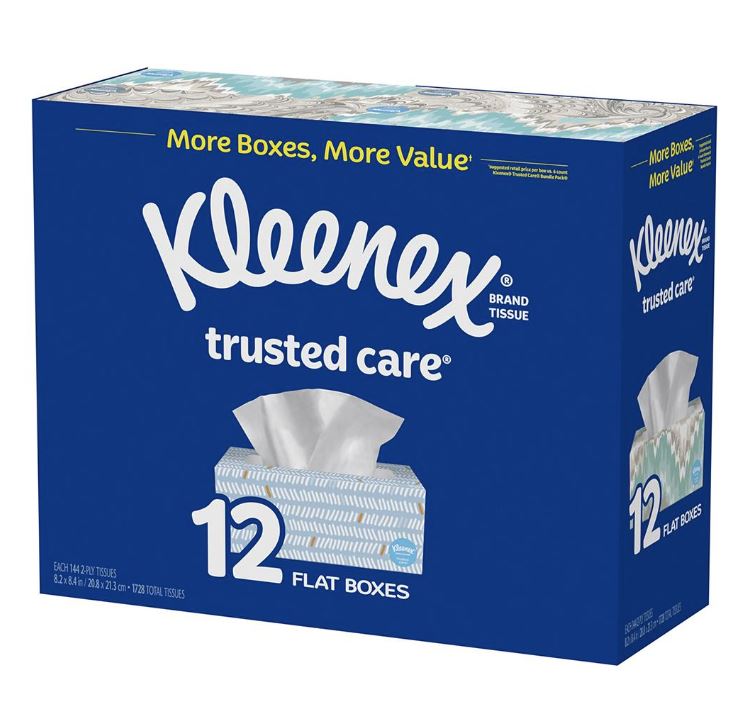 Kleenex Everyday Facial  Tissues 160 Count (12/pk)