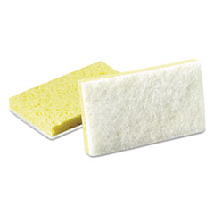 Light-Duty Scrubbing Sponge  Yellow/White (20/Bx)
