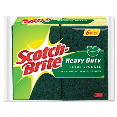 Heavy-duty Scrubbing Sponge 6/pk Green/yellow (6/pk)