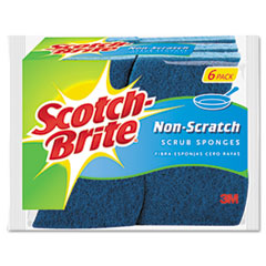Scotch Brite Non-Scratch Scrub  Sponge Blue (6/pk)