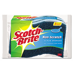Scotch Brite Non-Scratch Scrub  Sponge Blue (3/pk)