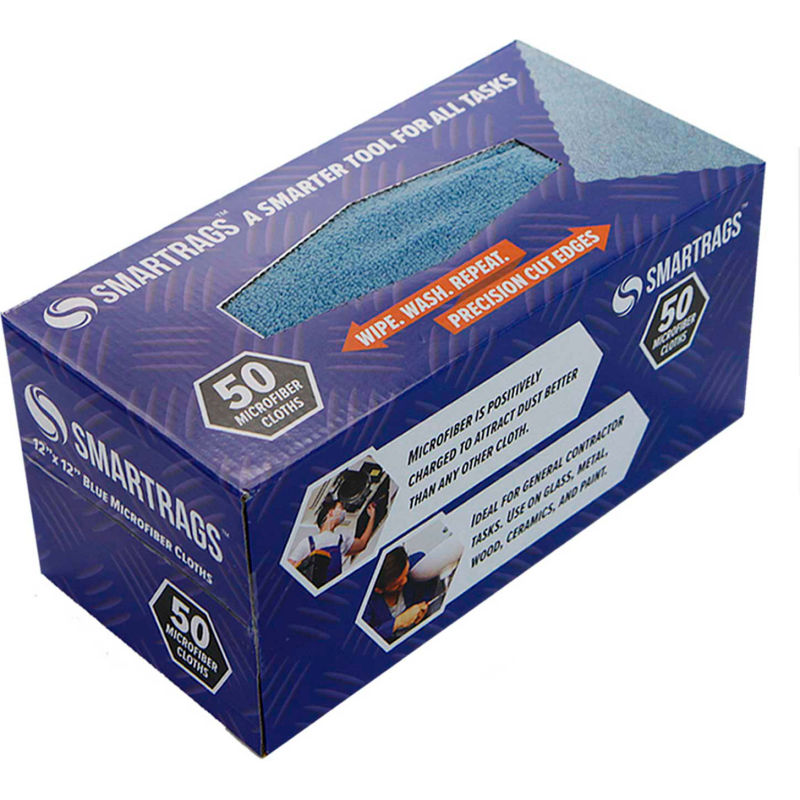 Smartrags 12x12 Microfiber  Blue Rags (50/bx)