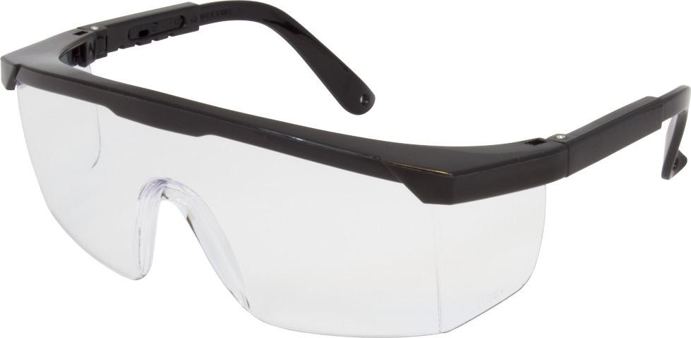 Safety Glasses Black/clear (1/ea)
