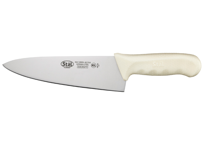 Knife Chef 8&quot; White Handle 1/ea Kwp-80