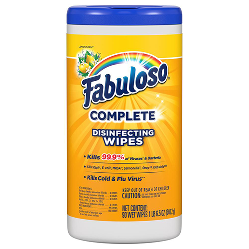 Fabuloso Disinfecting wipe  Lemon 90 sheet (4/Cs)