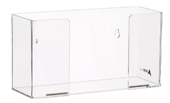 Acrylic 1-Box Glove Dispenser  Clear