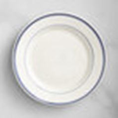 Plate Wide Rim China Plate W 
Blue Band (24/cs)