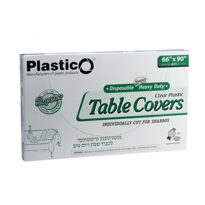 Plastico XH Clear Tablecloth 66x90 20 Count (10/cs)